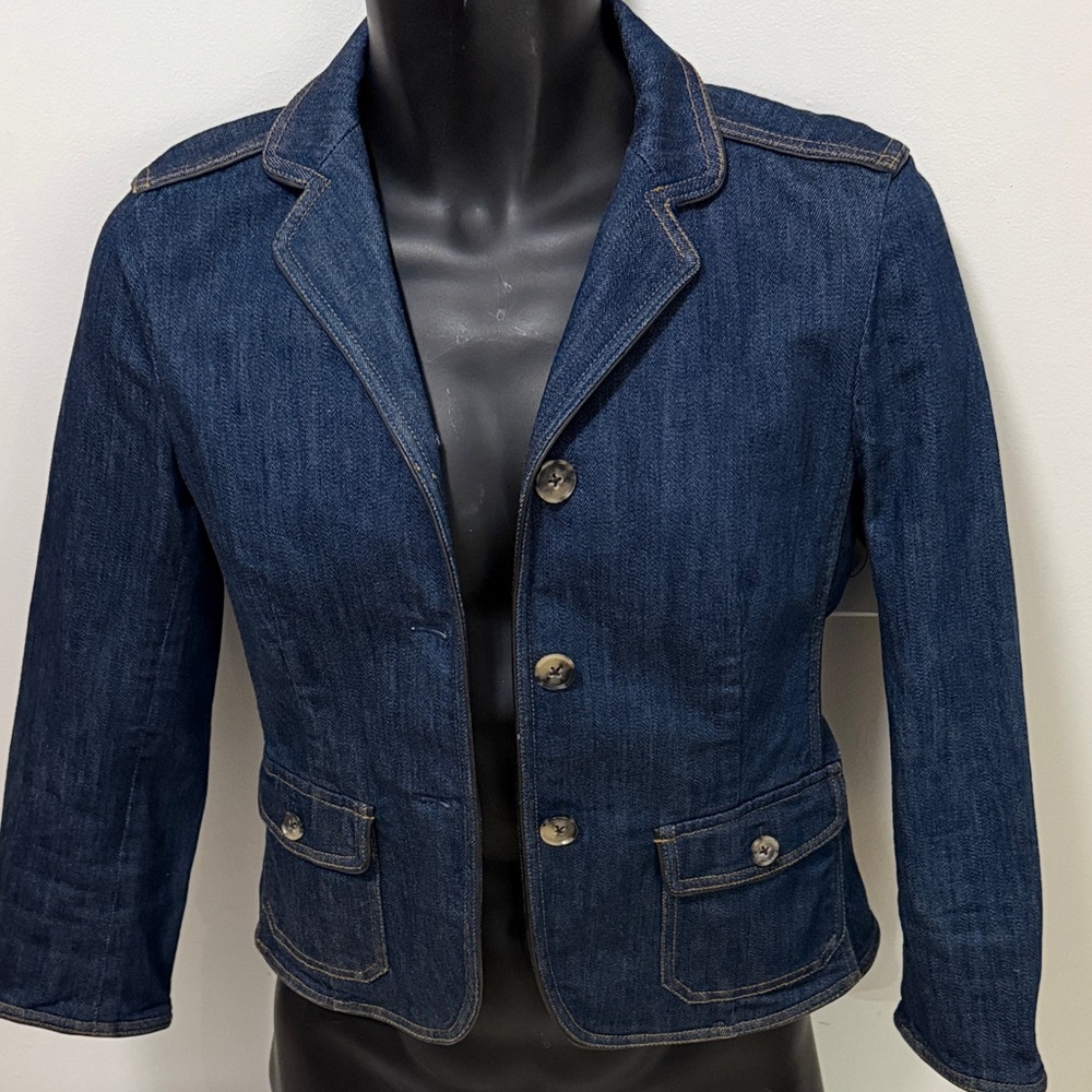 Theory Dark Blue Jean Jacket